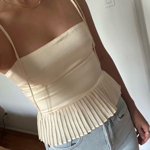 Reformation satin tank top